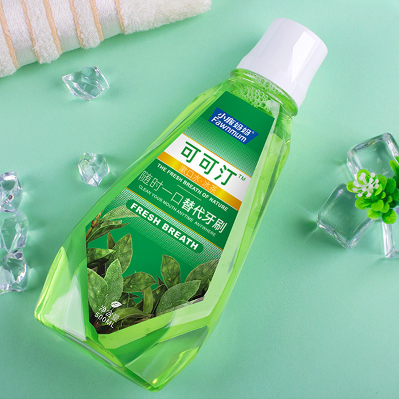 小鹿妈妈(FAWN MUM)漱口水清新口气劲爽口感绿茶味500ml