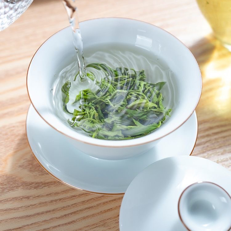 海汀园 特级绿茶 100g 桶高清大图