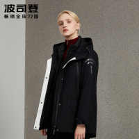 波司登2019goretex连帽简约女士户外秋冬中款羽绒服B90131112