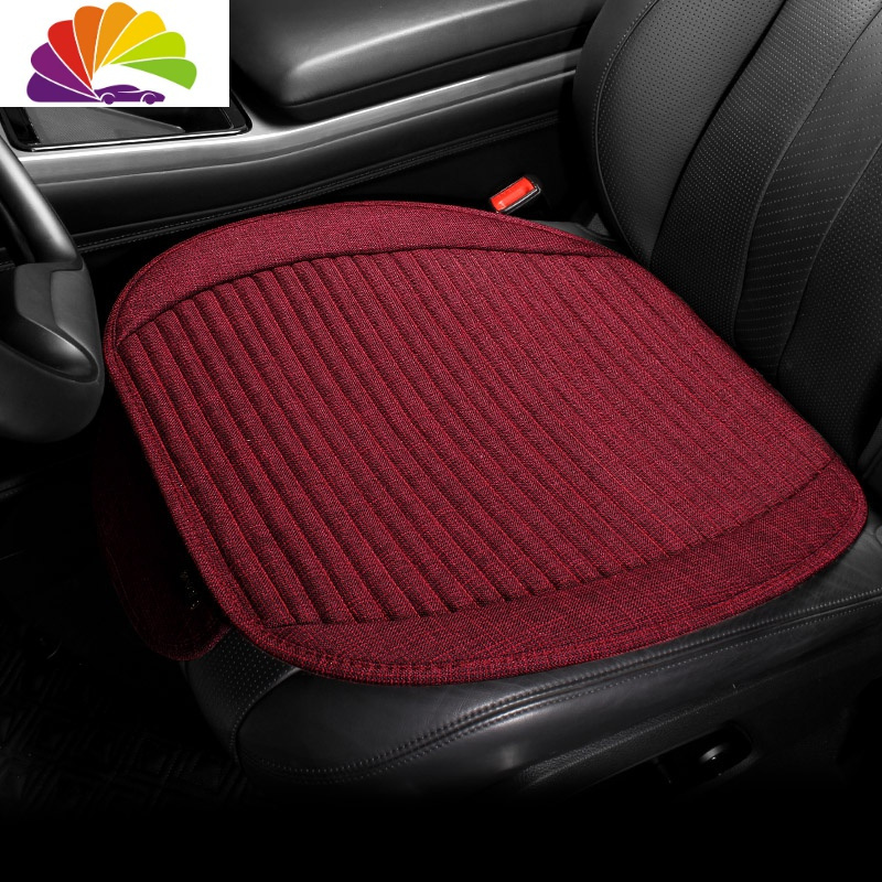 舒适主义汽车坐垫四季通用单片无靠背三件套冬季亚麻单个屁屁垫座荞麦