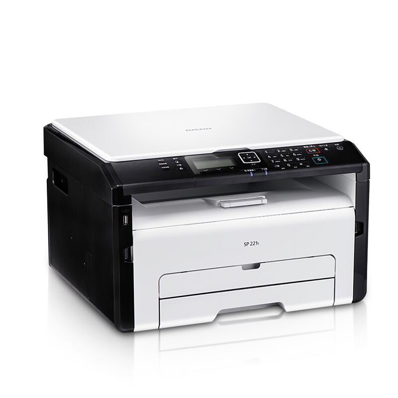 理光(ricoh) sp221s黑白一体机激光家用打印机复印机多功能一体机 sp2