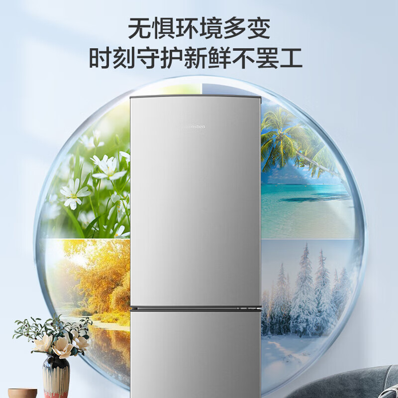 官方直营容声178升两门双门家用小冰箱小型节能宿舍公寓租房低噪双温