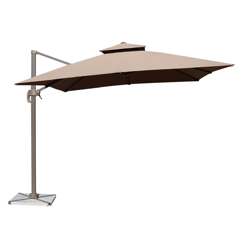 质凡户外太阳伞遮阳伞方行双顶伞定制款尺寸3m*3m*2.5m高清大图