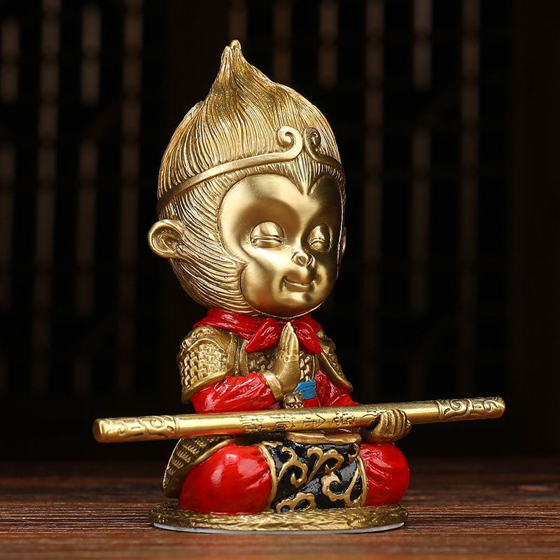 美帮汇铜齐天大圣孙悟空摆件斗战神佛铜猴子客厅酒柜创意办公桌