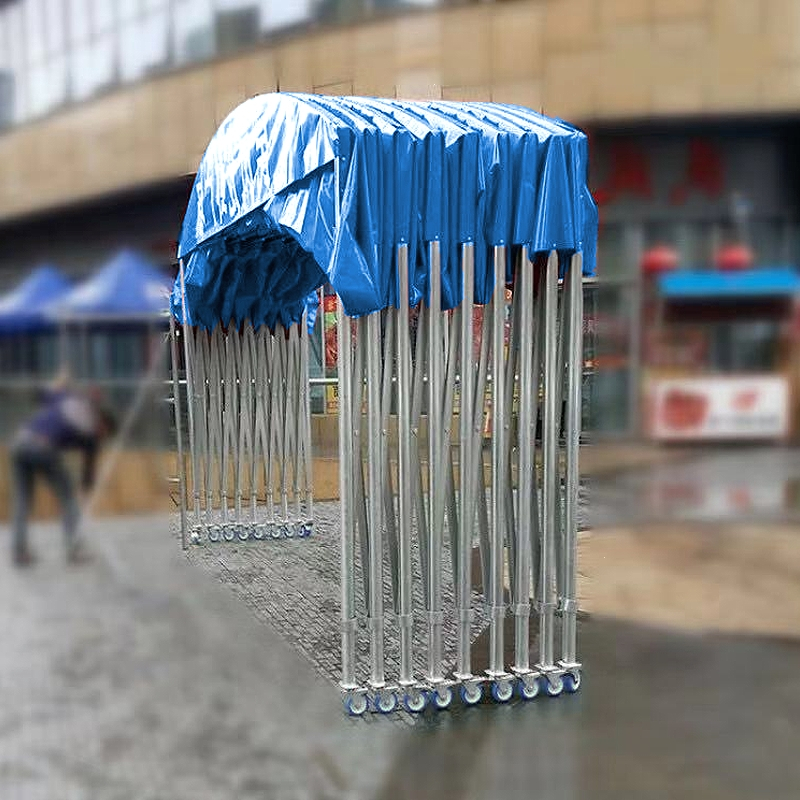 收缩仓库推拉篷户外移动迈登高遮阳棚折叠防雨蓬伸缩式雨棚大型排档帐篷