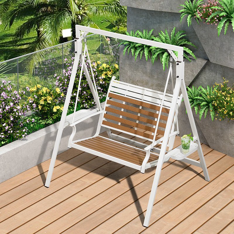 室外秋千铝合金秋千椅别墅花园闪电客双人摇椅阳台户外庭院荡秋千