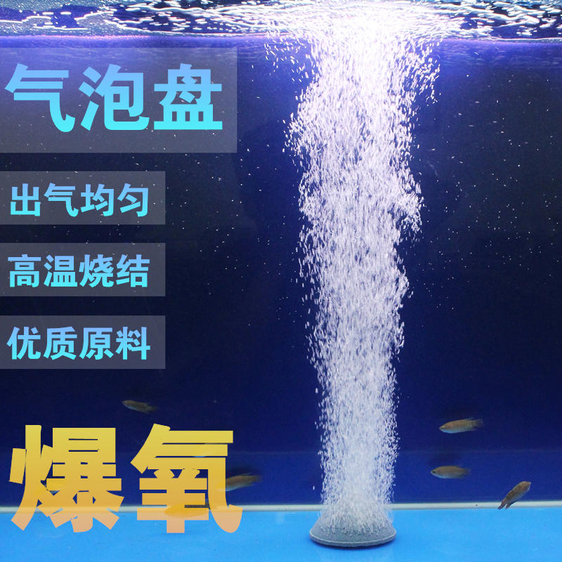 增氧气泡盘气盘石鱼缸水族箱面包形气泡盘增氧泵气饼气泡石曝气石高清大图