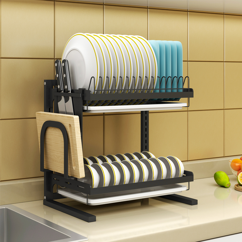 不锈钢碗架沥水架厨房置物架放碗碟架壁挂免打孔晾洗碗筷收纳架子收纳