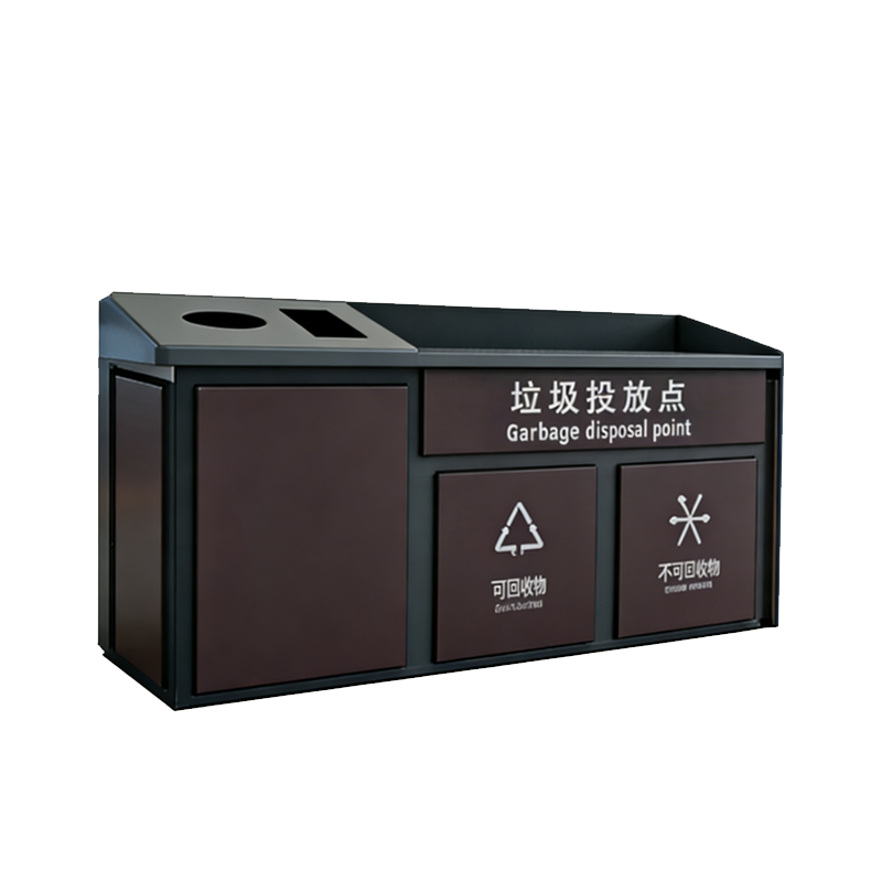 安虎 垃圾投放箱 A-304不锈钢款 个高清大图
