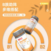 [5瓶]诺特兰德 维生素C片柠檬味 VCB1B2VB复合维生素 维生素b族 多维元素片 男女柠檬味