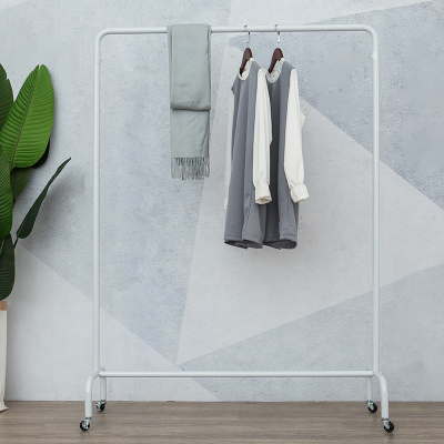 白色 长120*宽40*高135 带轮 官方标配 女装挂衣服架子服装店展示架落地式陈列货架包架童装货架白色带轮