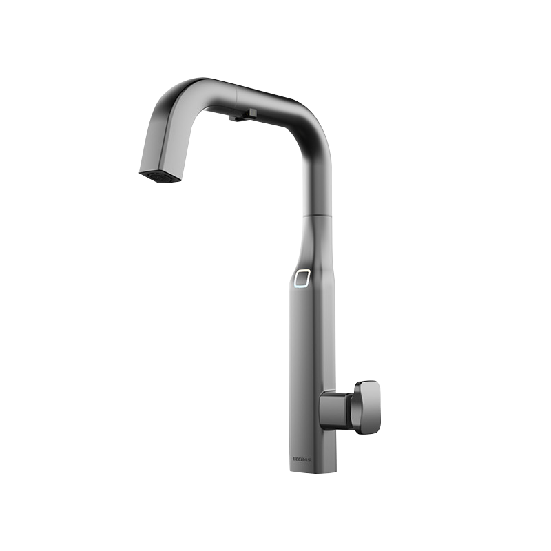 贝克巴斯垃圾处理器 家用厨房垃圾研磨器 E60plus+智能感应龙头F05镀铬 +下水管全套 智能厨房家用套装高清大图