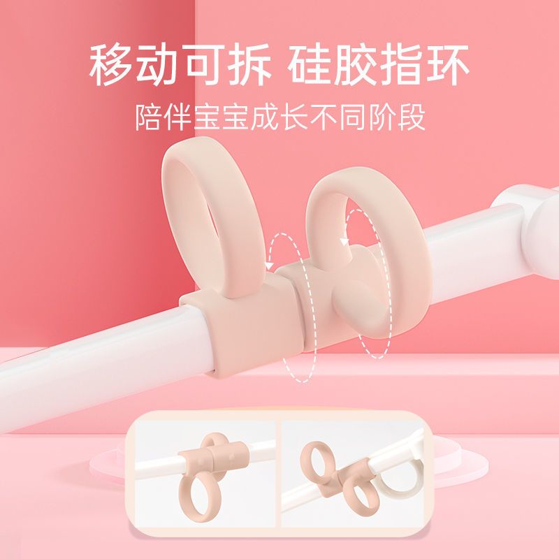 英格翰儿童筷子训练筷宝宝练习学习吃饭叉子勺子套装婴儿餐具叉勺 可弯曲叉勺樱花粉