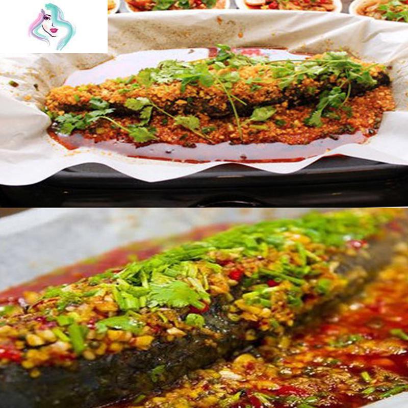 加厚纸上烤鱼烤肉纸烤炉上的烤纸包鱼烤纸烤鱼盘吸