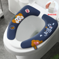 马桶坐垫家用粘贴隔菌防水圈套贴四季通用厕所坐便旅行旅游外出 藏青猴加长款1对装