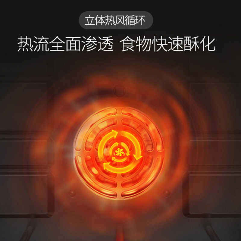 长帝(changdi)烤箱CRTF52KL 52L 大容量家商两用 搪瓷内胆 双层隔热防烫玻璃门 四层烤位 可烤双鸡