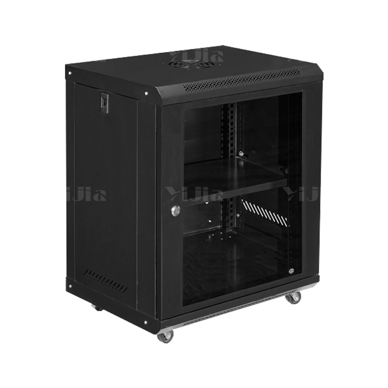 翌嘉 YJ5011650壁挂网络机柜网线理线柜 12u玻璃门黑色高清大图