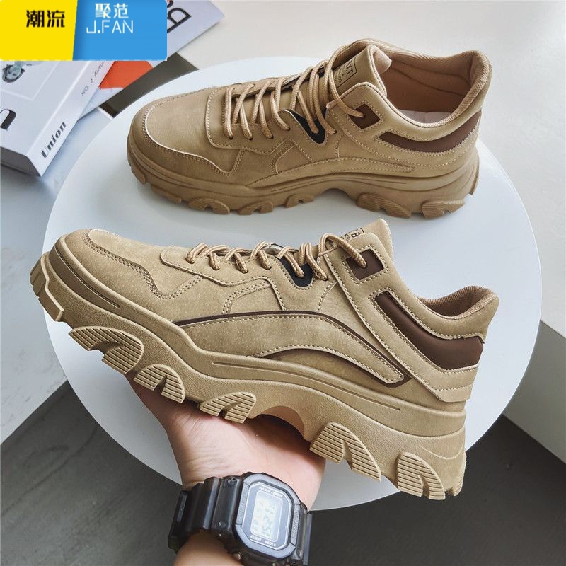 聚范男鞋2024新款秋季劳保工地工作防水防滑耐磨运动休闲工装马丁滑范高清大图