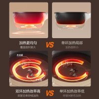 苏泊尔(SUPOR)电炒锅电煮锅电火锅电蒸锅 家用多功能炖煮一体4L炒菜蒸煮插电多用途锅 CJ28A615