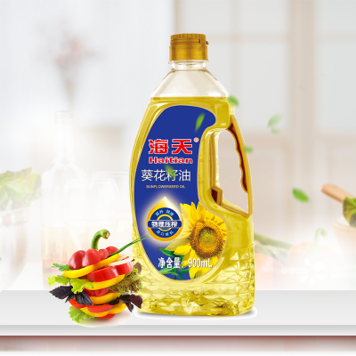 海天葵花籽油900ML 物理压榨一级食用油优惠