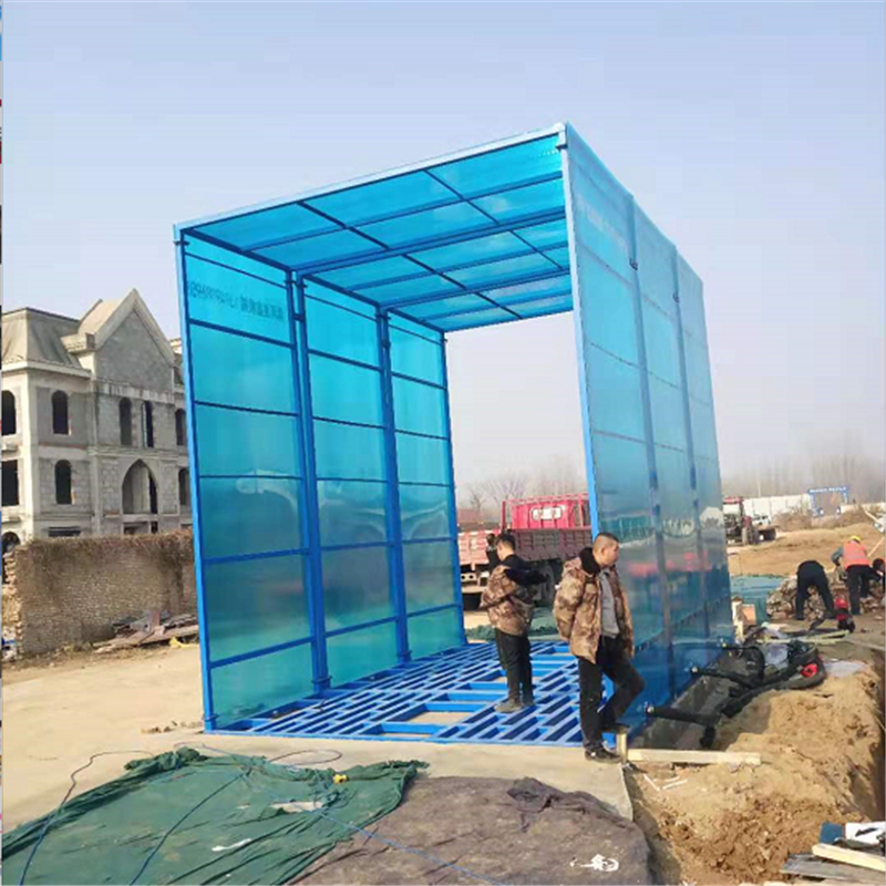 工程洗车台 洗车机 8*4*4.9m 含10mm厚阳光板洗车棚 承重150t 含3台5.