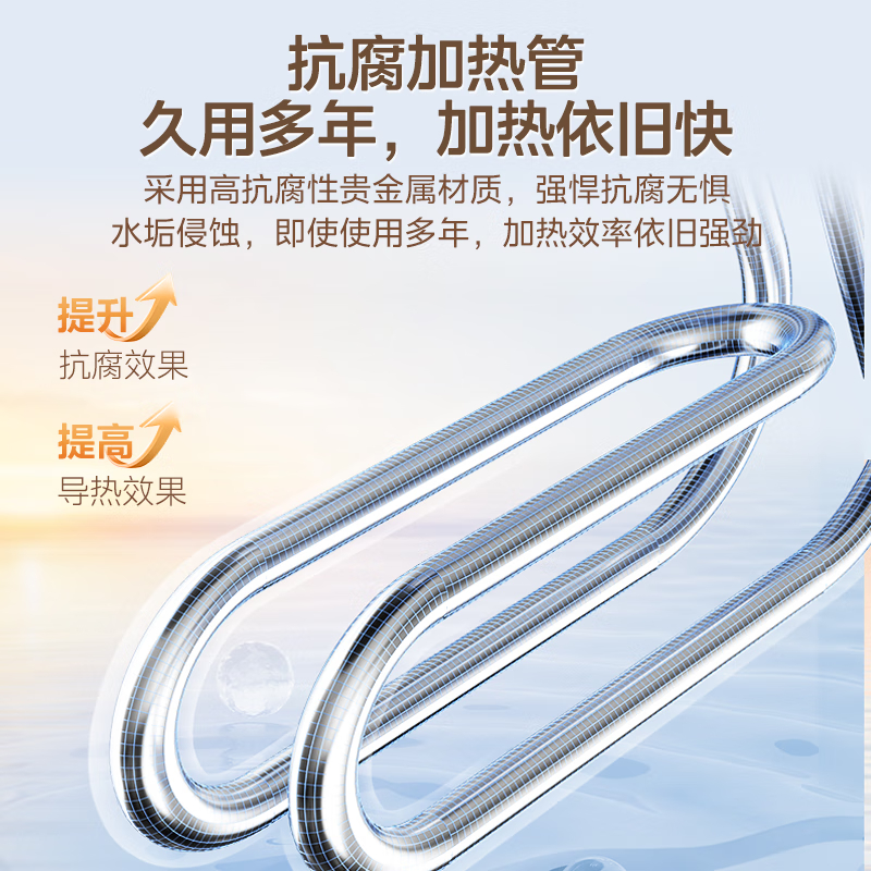 美的[8年质保]上出水电热水器小厨宝家用8.3L迷你大水量连续出水搪瓷内胆一级能效速热F8.3-20CB(ES)高清大图