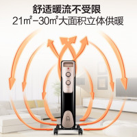 美的(Midea)取暖器 NY2513-16J1W/16JW油汀家用电暖13片 电热制暖节能 支持倾倒断电