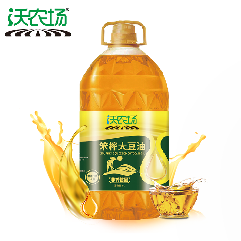沃农场笨榨大豆油5L/桶