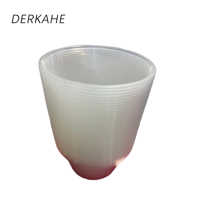 DERKAHE 一次性餐盒圆形塑料打包盒 500透明圆形(50套带盖) 箱高清大图