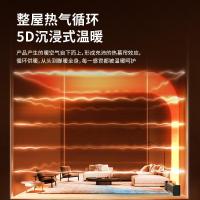 艾美特(AIRMATE)取暖器踢脚线取暖器石墨烯移动电暖居浴两用电暖器遥控暖炉仿真火焰加湿款 AIR8