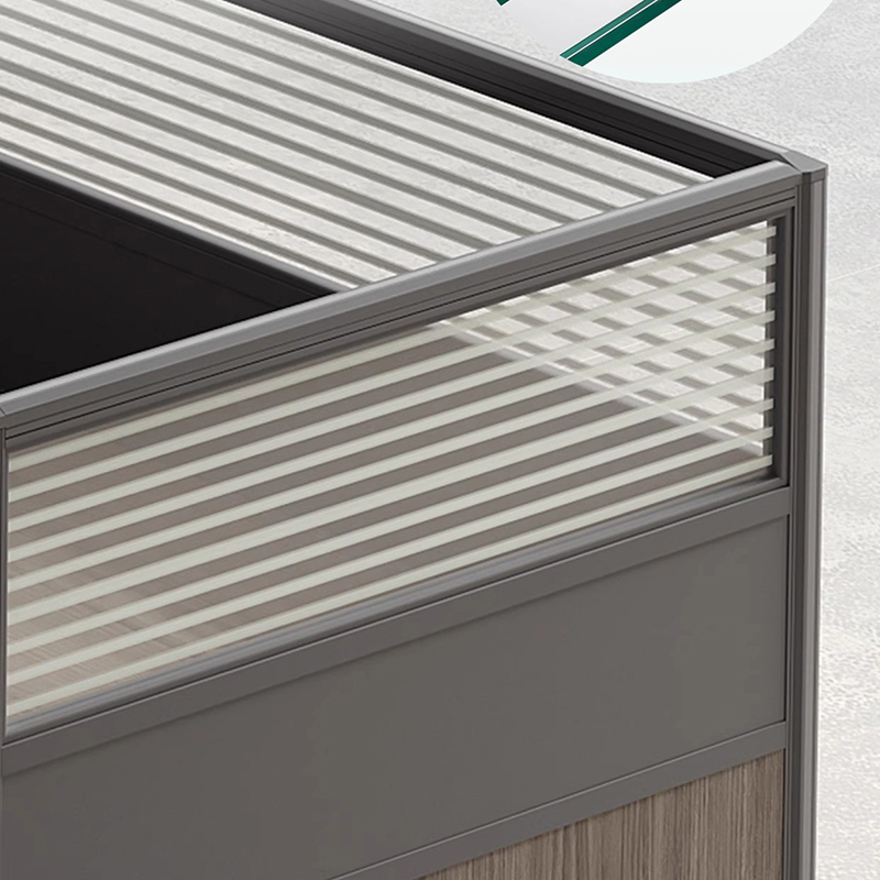 铭羽洋屏风办公桌3.2m带床柜套高清大图