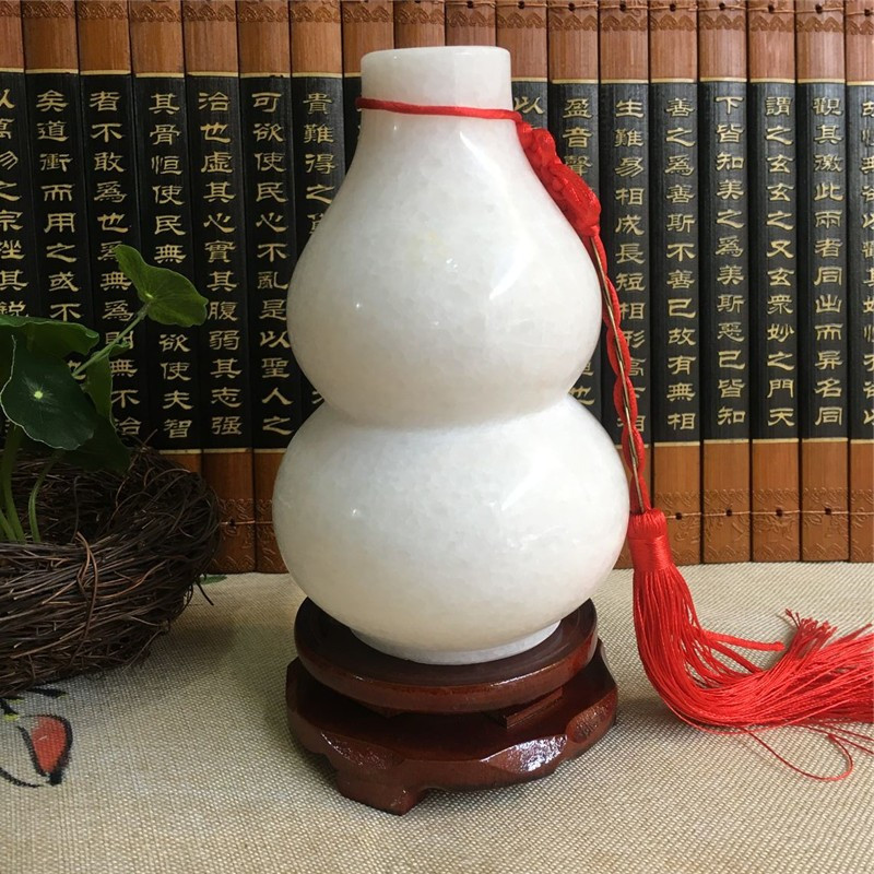 玉石葫芦摆件福禄家居客厅摆设玄关桌柜装饰品