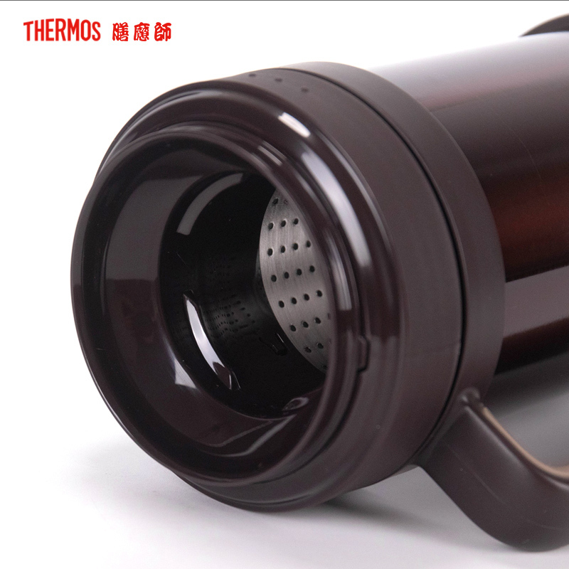膳魔師(THERMOS)保温杯TCMF-501办公杯304不锈钢500ML可拆卸不锈钢茶漏水杯泡茶杯棕色CBW家用/通用