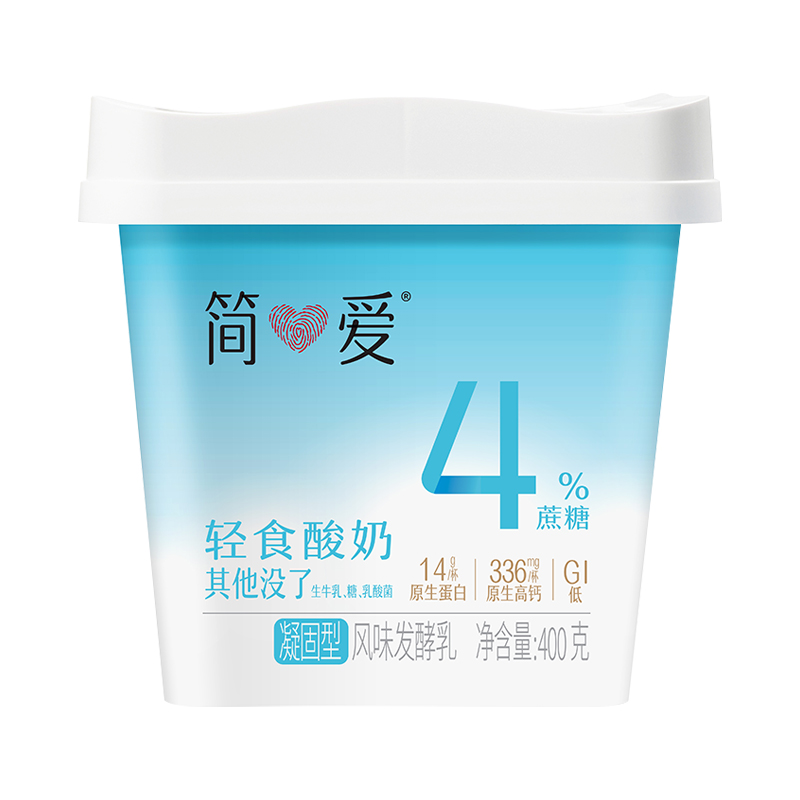 简爱酸奶 400g轻食4%*6桶(3-7天内发货)高清大图