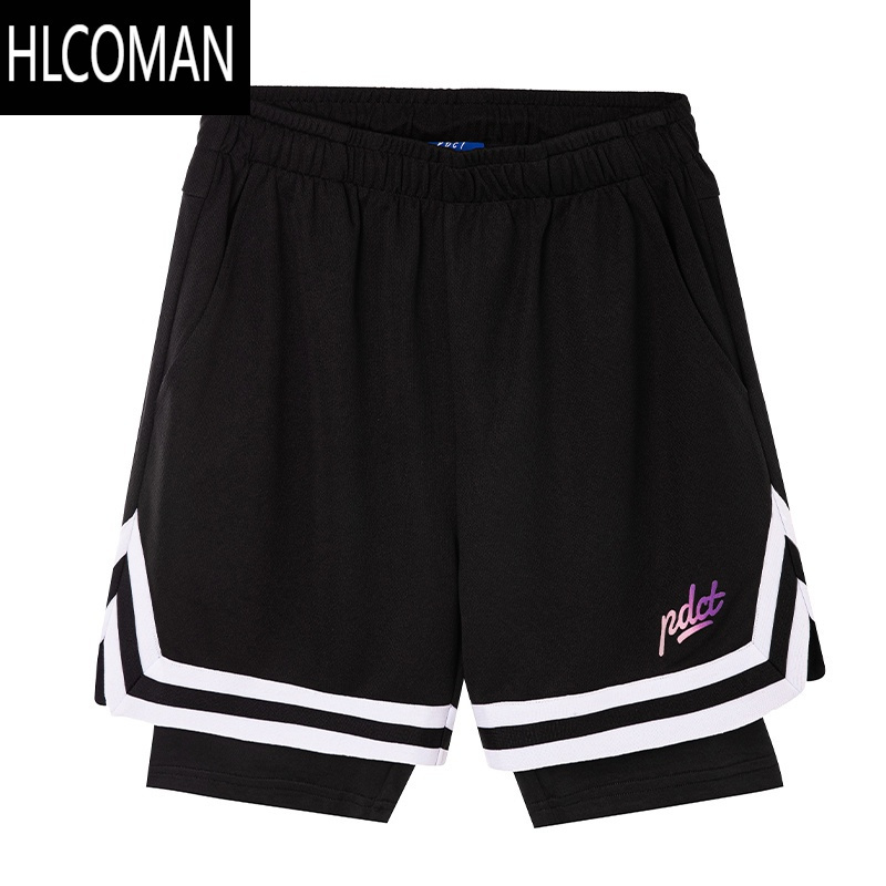 HLCOMANPDCT夏季新款美式假篮球短裤男训练健身运动跑步中裤四五分裤