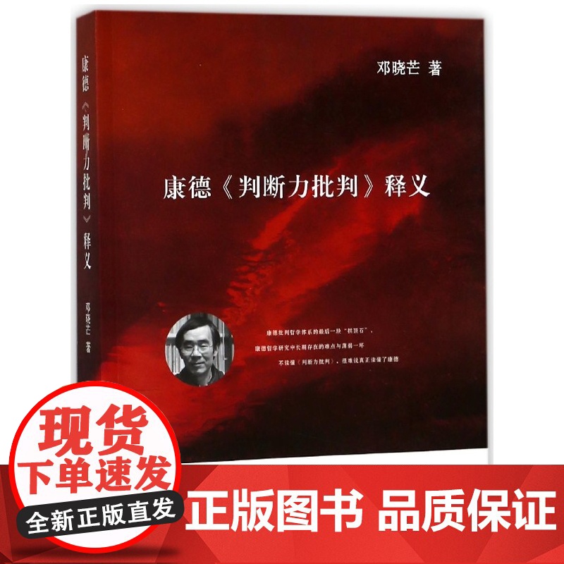 康德判断力批判释义 邓晓芒著 德国古典哲学思想评论 保存了作者课堂讲课的现场感和生动感 康德哲学研究 生活读书新知三联书高清大图