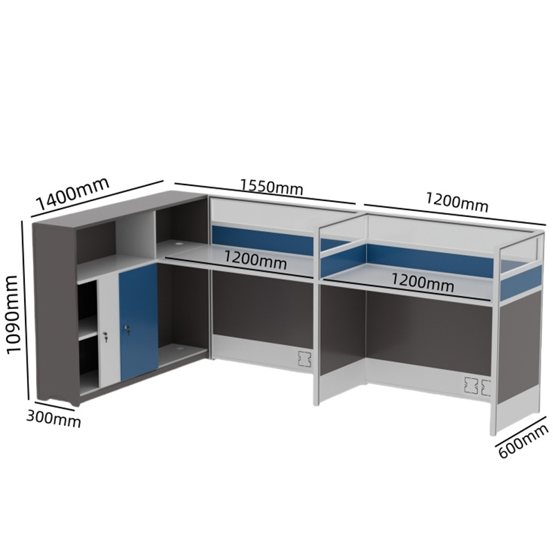 桃锦堂办公桌椅双人套高清大图