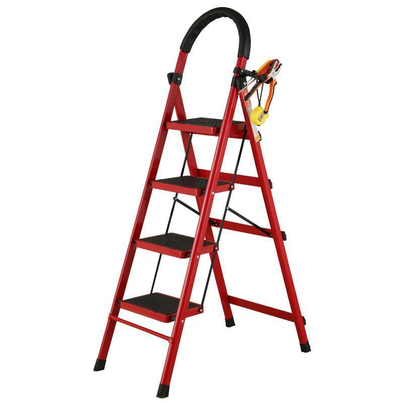 梯子家用折叠人字梯室内多功能伸缩工程爬梯扶楼梯五步梯加厚三维工匠