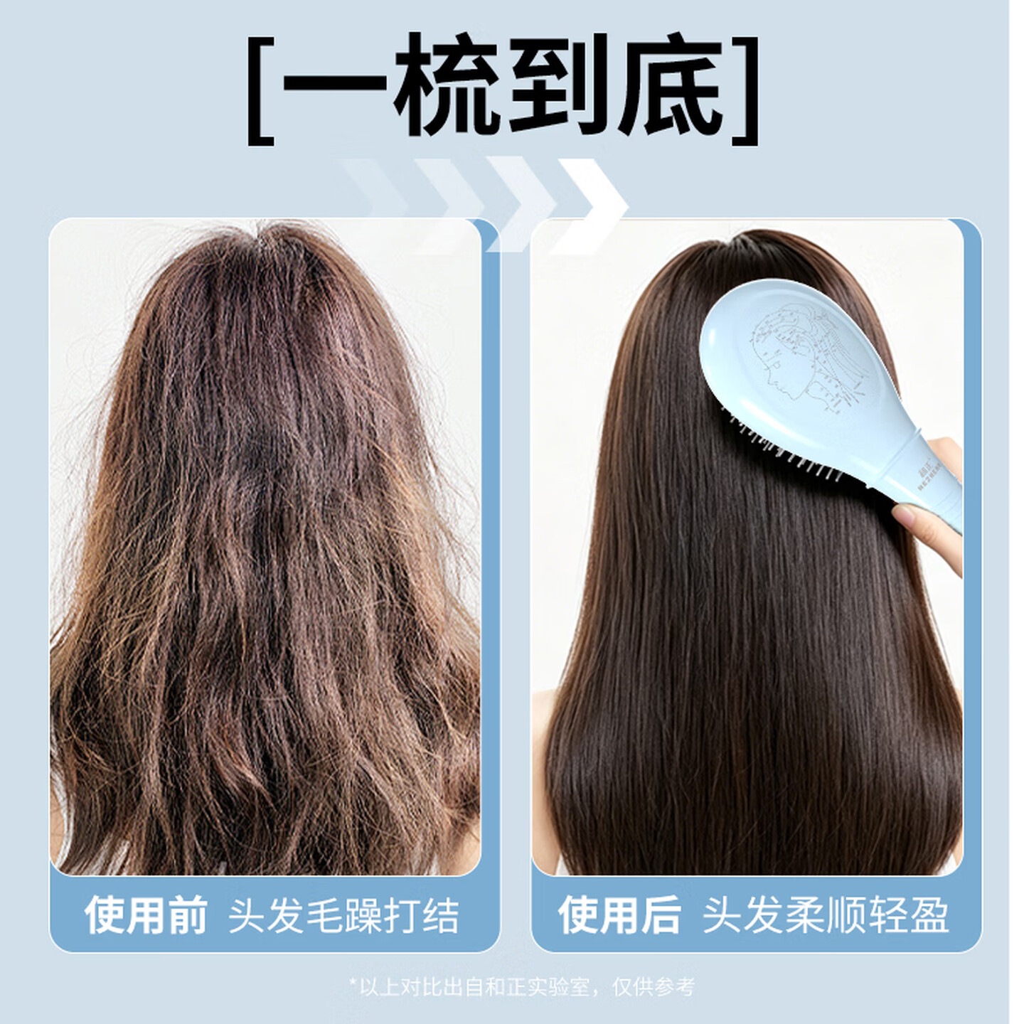 和正气垫按摩梳头部经络可水洗干湿两用顺发蓬松高颅顶头皮清洁梳送女朋友节日礼物气垫按摩梳HZ-COMB-3高清大图