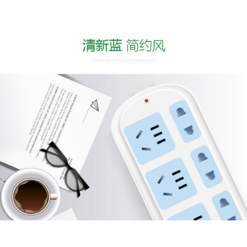 公牛 双排8位3米总控 超大孔间距 接线板 GN-403-3MGN-403-3M