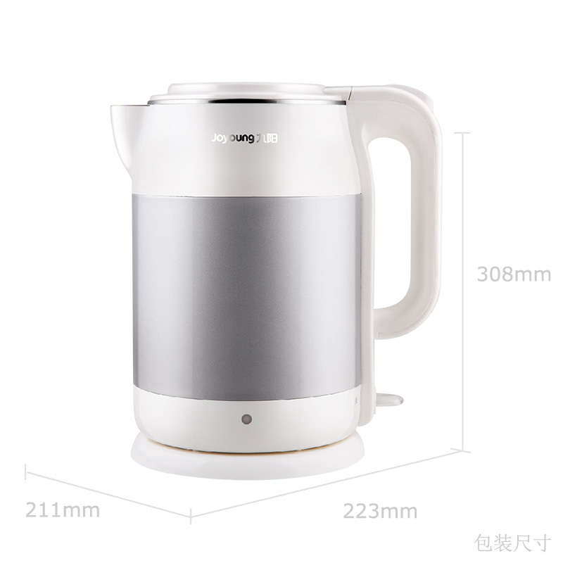 九阳(Joyoung)电热水壶K17-F6进口温控器开水煲食品级304不锈钢无缝内胆--1.7L