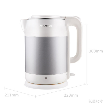 九阳(Joyoung)电热水壶K17-F6进口温控器开水煲食品级304不锈钢无缝内胆--1.7L