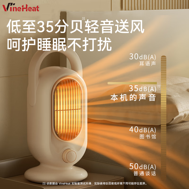 秋帝智能取暖器 QD-888 升级款 1500W 大功率 智能恒温 陶瓷PTC发热 省电节能 安全护家高清大图