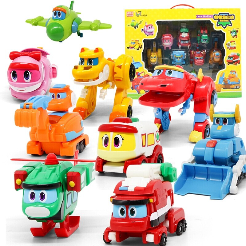 灵动创想帮帮龙玩具出动第三季恐龙探险队儿童变形机器人棒棒龙全套烈