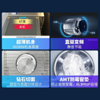 Haier/海尔滚筒洗衣机 7公斤 直驱变频超薄机身水晶系列 一级节能 全自动家用 纤薄下排水