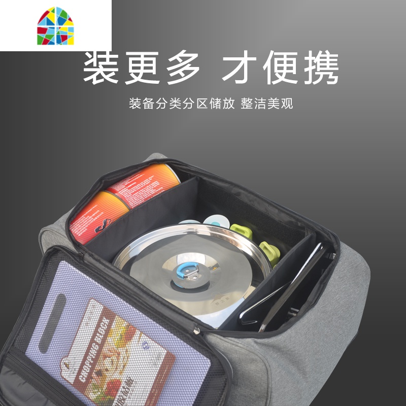 户外套锅野炊用品锅具野外炊具套装野餐野营便携不锈钢陶瓷户外锅 FENGHOU 304不锈钢汤锅大号高清大图
