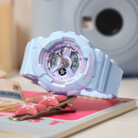 casio旗舰店BA-130时尚防水运动潮流女手表卡西欧官网官方 BABY-G BA-110FH-2A秒表