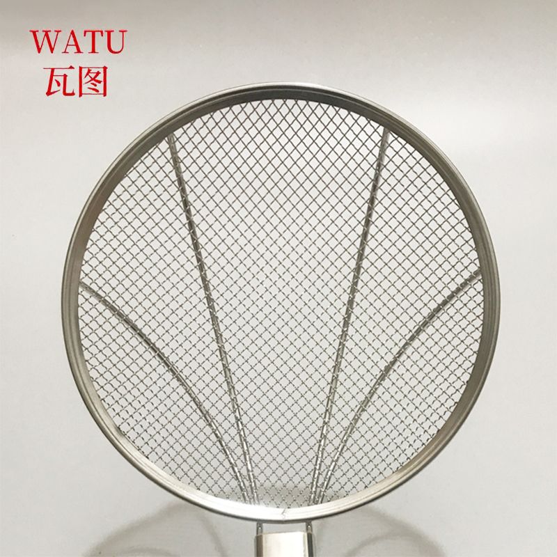 瓦图 不锈钢 捞面炸篱 木柄漏勺 米 2个装 30cm高清大图