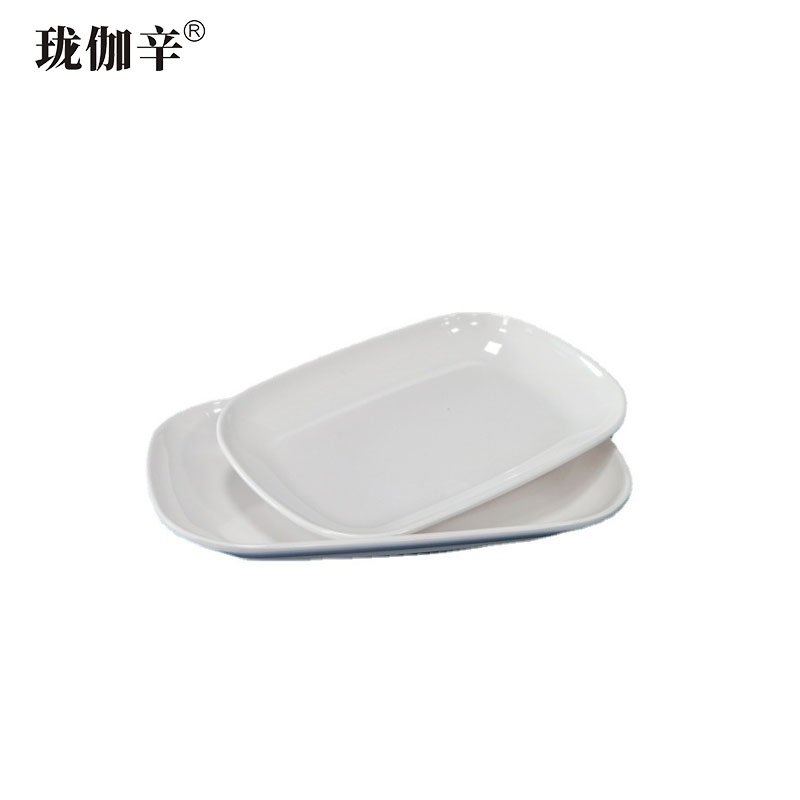 珑伽辛 耐高温密胺长方盘 肠粉碟 8英寸/个高清大图
