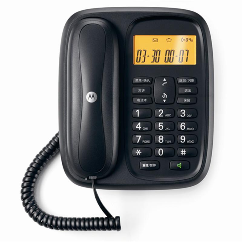 摩托罗拉(Motorola)数字无绳电话机 无线座机 子母机一拖一 办公家用 大屏幕 双清晰免提套装CL101C(黑色)